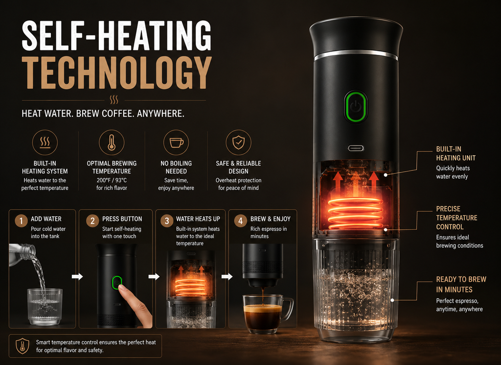 Portable 3-in-1 Wireless Espresso Coffee Machine
