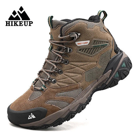 Men Outdoor Hiking Boots Suede High Top Trekking Men Shoes Rainproof Tactical Combat Military Boots