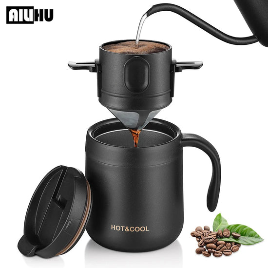 Stainless Steel Portable Coffee Filter Drip Coffee Tea Holder Reusable