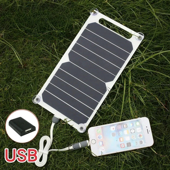 Photovoltaic USB Portable Waterproof Solar Panel Charger Suitable for Outdoor Hiking Camping and Mobile Phone Charging